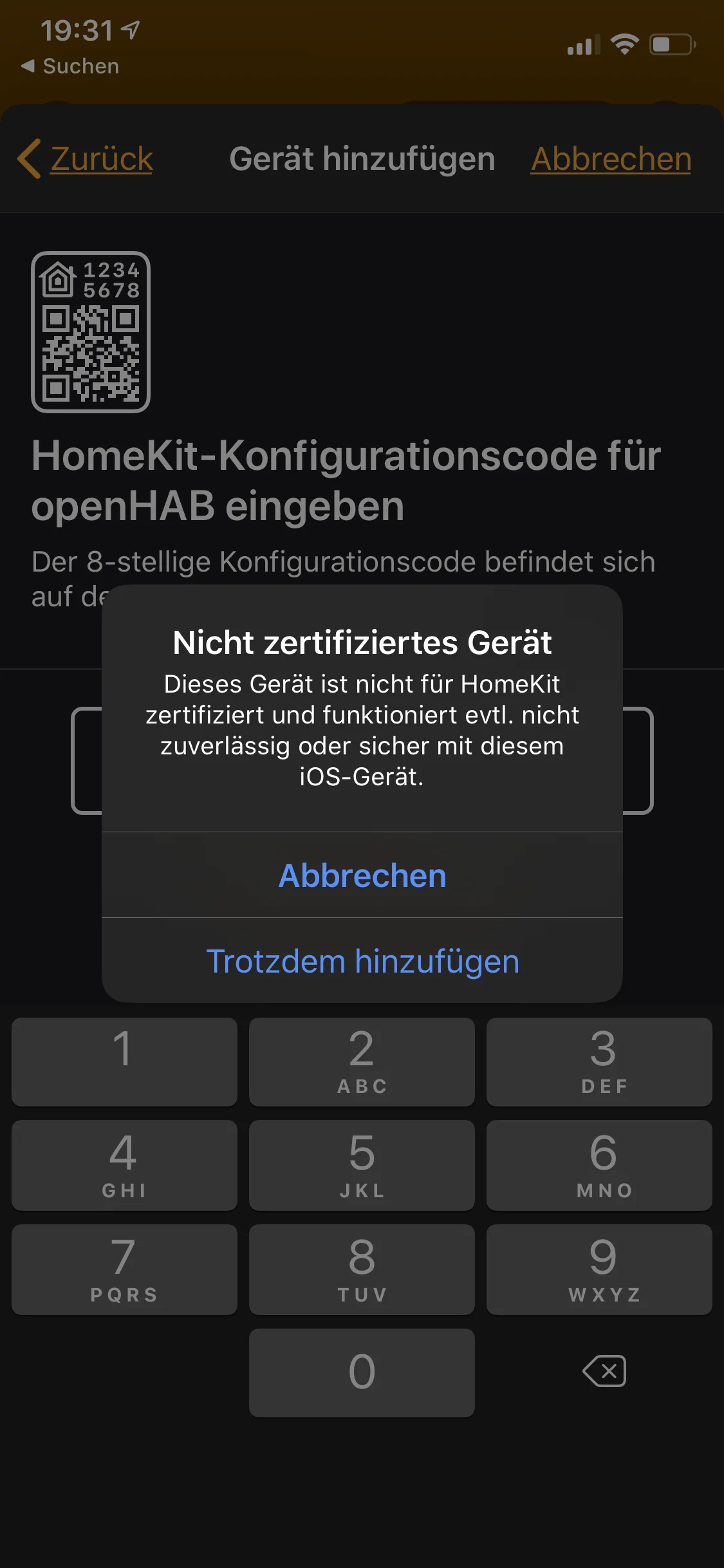 Adding openHAB to Apple HomeKit - Step 2