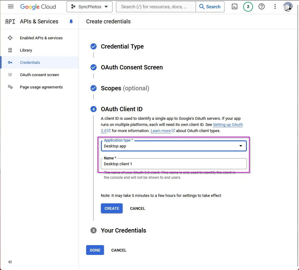 Setup Google Cloud - Step 10