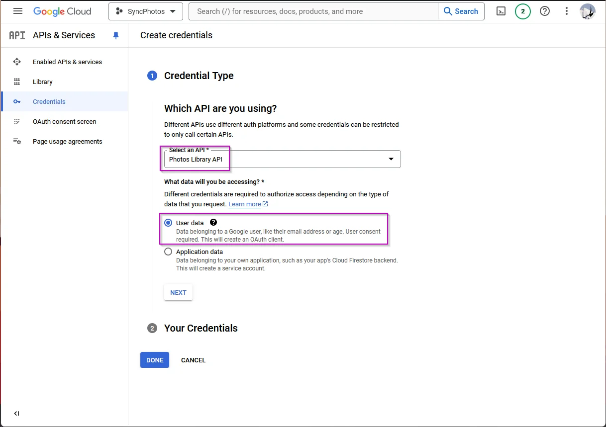 Setup Google Cloud - Step 7