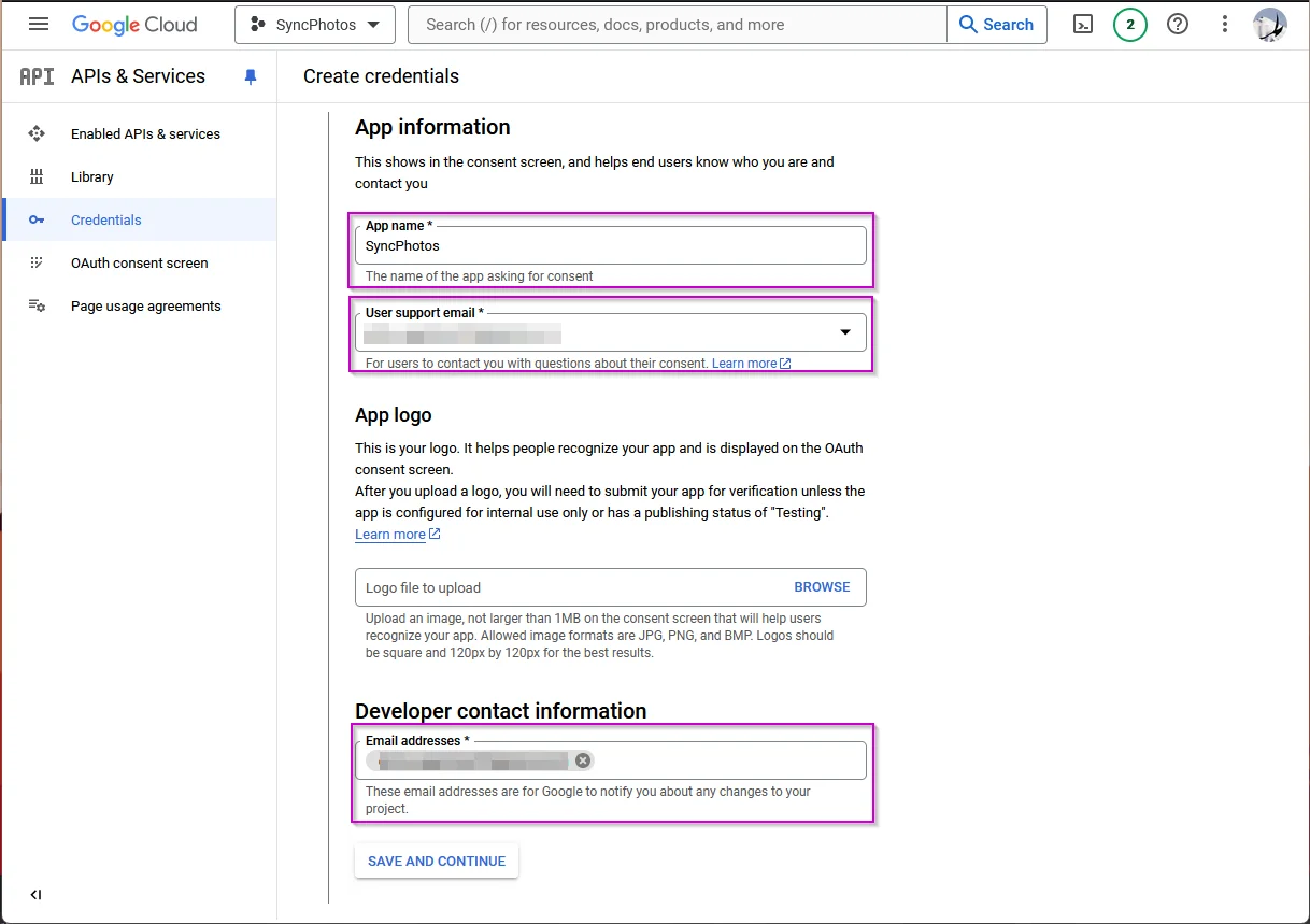 Setup Google Cloud - Step 8