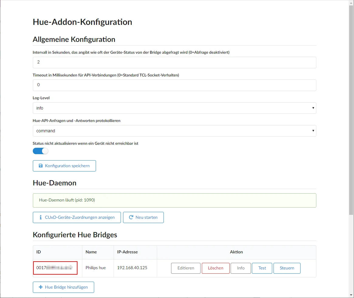 Hue Bridge ID